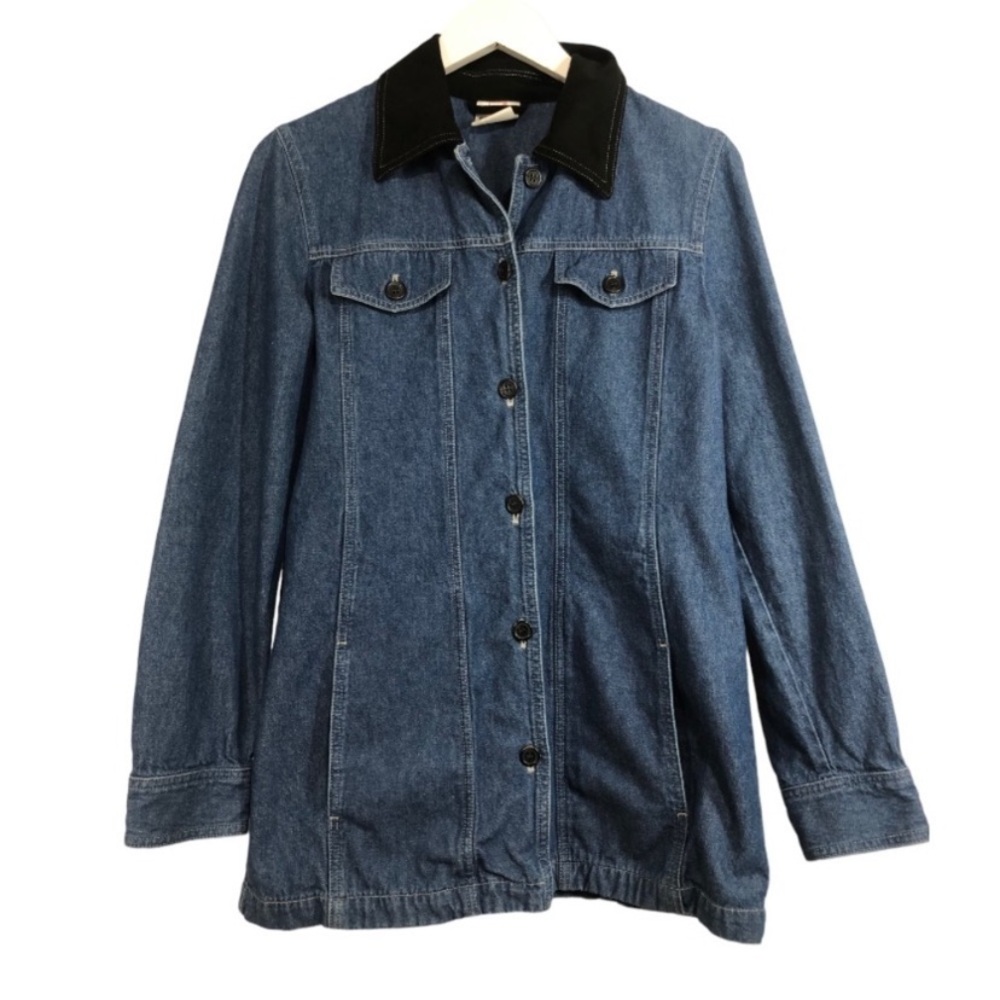 Mondi sport Blue Denim Jacket with Black Collar